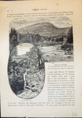 Original Old Antique Print Views River Dee Linn Bridge Invercauld Cassell C1882