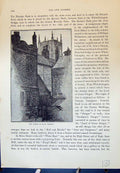 Original Old Antique Print Tower Holy Trinity Hull England Cassell C1882 19th