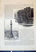 Antique Old Print Wilberforce House Monument Belfast Ireland Cassell C1882 19th