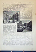 Original Old Antique Print Donegal Castle Place Belfast Ireland Cassell C1882