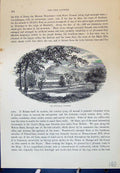 Original Old Antique Print Botanical Gardens Belfast Ireland Cassell C1882 19th