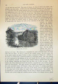 Original Old Antique Print Ripon Surprise View Fountains England Cassell C1882