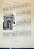Old Antique Print Eastern Entrance Belnheim Palace England Cassell C1882 19th