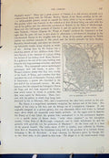 Antique Old Print Map Plan Blenheim Palace Woodstock Great Park Cassell C1882