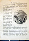 Original Old Antique Print Needles Isle Wight Ships Cassell C1882 Victorian