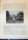Antique Old Print Exterior Garden View Lord Tennyson'S House Cassell C1882 19th
