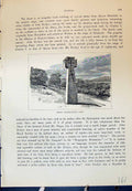 Original Old Antique Print Bishop Wilberforce Cross Wotton Cassell C1882 19th