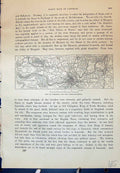 Antique Old Print Map Limerick Ireland Kilmurry River Shannon Cassell C1882