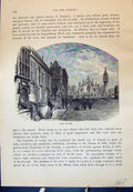 Antique Print Pery Square Church Houses Architecture Ireland Cassell C1882 19th