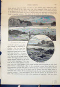 Original Old Antique Print River Shannon Castle Connell Ireland Cassell C1882