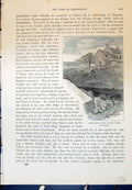 Original Old Antique Print Entrance Quarry Town Shrewsbury Cassell C1882 19th