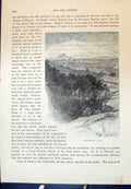 Old Antique Print View Scyrris Vawr Mountains Countryside Cassell C1882 19th