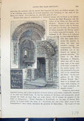 Old Antique Print Kilpeck Church Chancel Arch Apse Doorway Cassell C1882 19th
