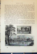 Antique Old Print Eton College Playing Fields Cricket Ground Cassell C1882 19th