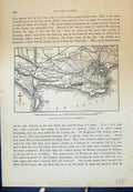 Old Antique Print Map Poole Portland Corfe Castle Harbour Cassell C1882 19th