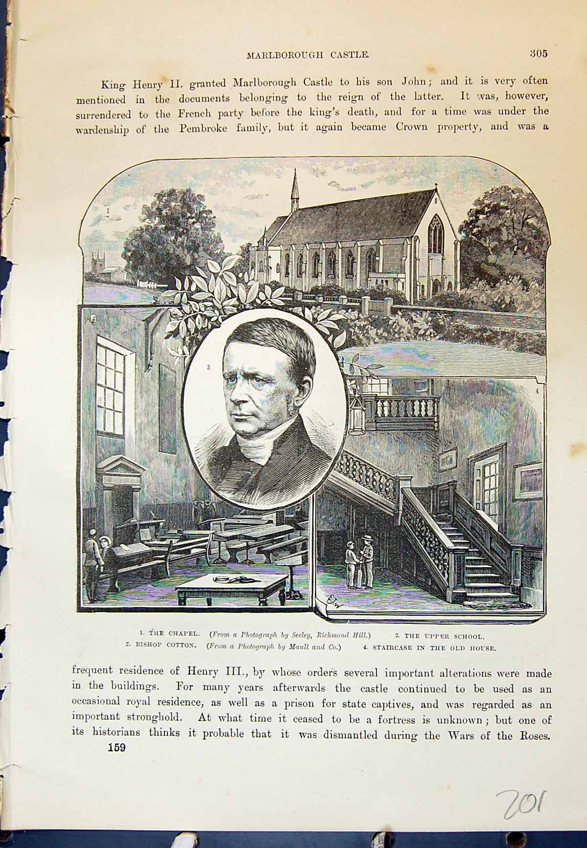 Old Marlborough Chapel Church Upper School Bishop Cotton Cassell C188 Victorian
