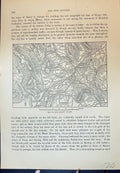 Original Old Antique Print Map Gen Valley Abbey Dore Church Cassell C1882 19th