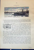 Old Print Limerick Docks Ireland Arms Tay Bridge Scotland Cassell C1882 19th