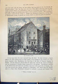 Antique Old Print Drummond Castle Broughty Architecture Dundee Cassell C1882