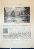 Old Lake Blenheim Arms Duke Marlborough Fountains Abbey Cassell C1882 19th