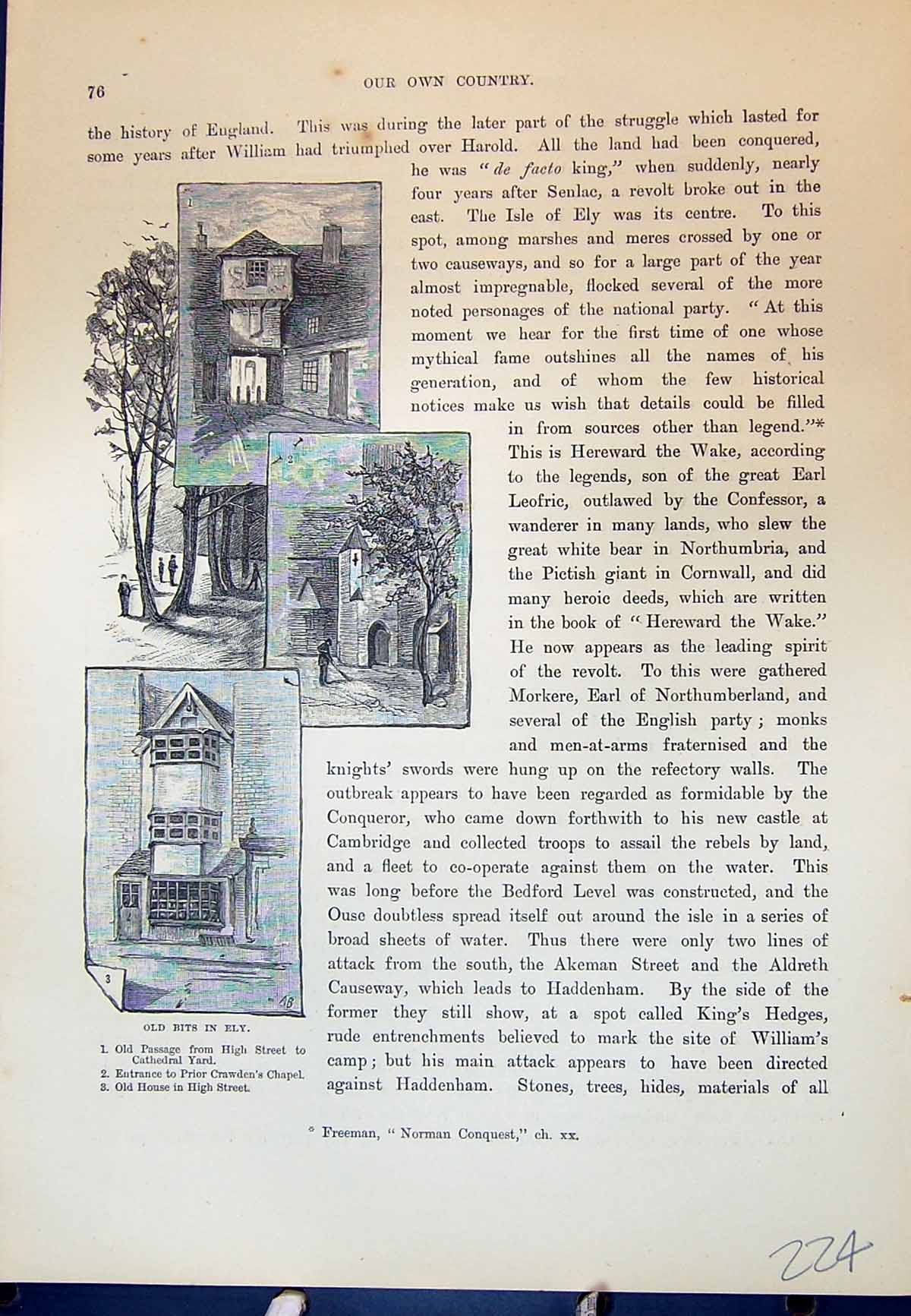 Old Ely Prior Crawden Chapel High Street Staircase Organ Lt Cassell C