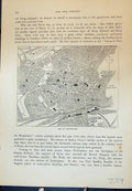 Old Map Street Plan Nottigham Museun University College Cassell C1882 19th