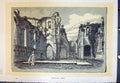 Antique Old Print Exterior Ruins Fountains Abbey Architecture Cassell C1882