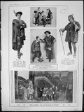 Old Print Taming Shrew Hortensio Grumio Petrchio Gremio Eat Drink Friends