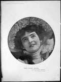 Original Old Antique Print Miss Agnes Fraser As Ellaline Godwin Talk Town