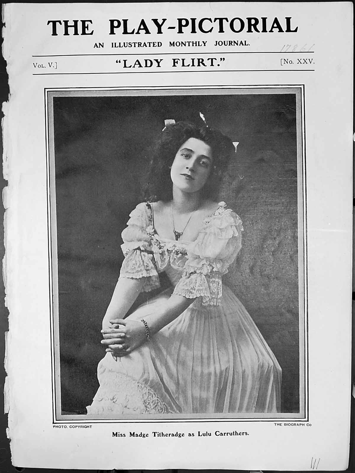 Old Print Madge Titheradge Lulu Carruthers Lady Flirt Haymarket Fred Kerr
