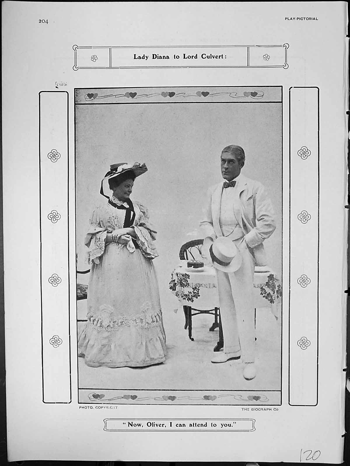 Old Print Saturday Monday Lady Diana Lord Culvert Ursula Toop Miss Skeat