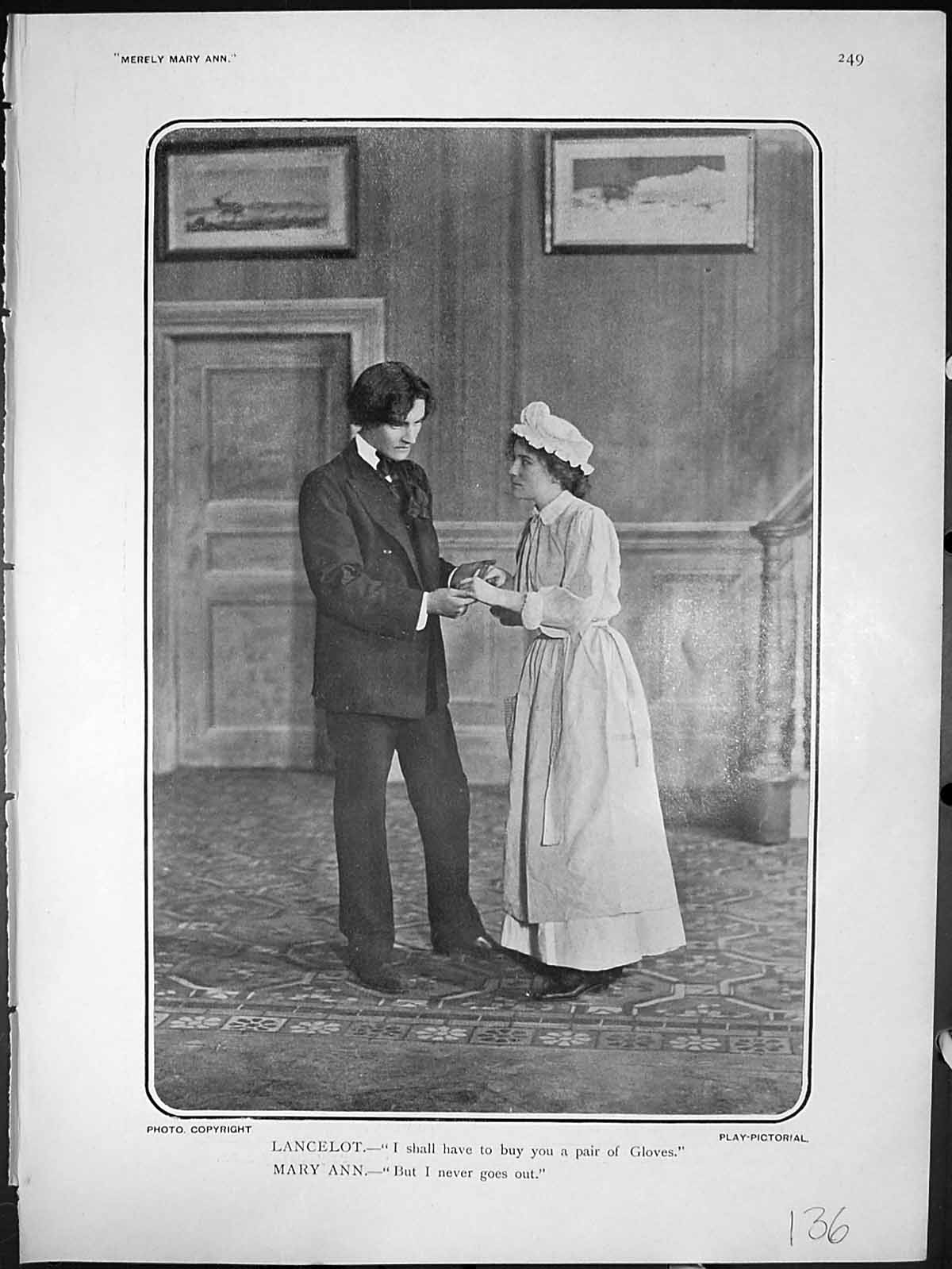Old Antique Print Merely Mary Ann Lancelot Buy Pair Gloves Mrs Leadbetter