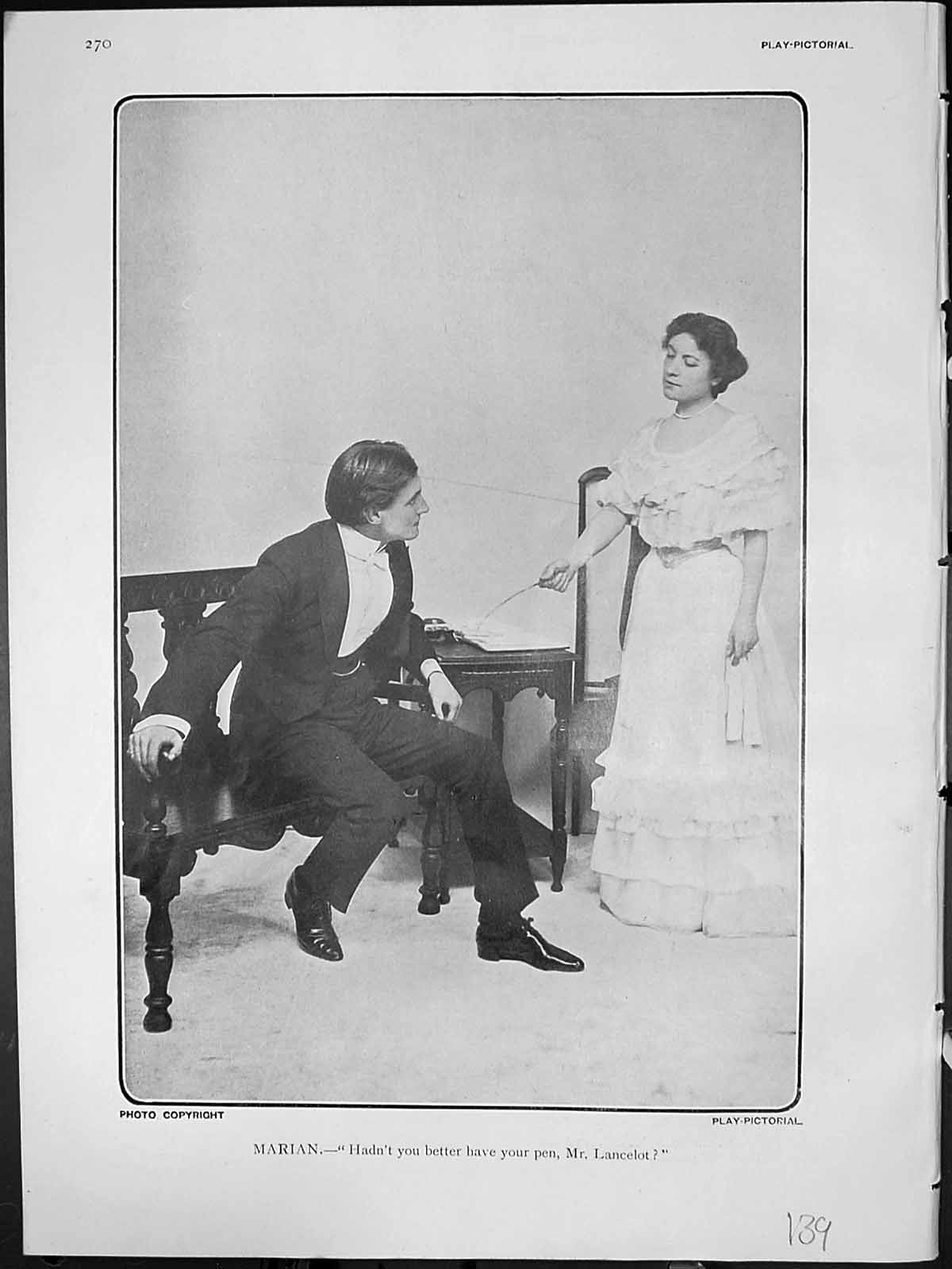 Antique Old Print Merely Mary Ann Marian Mr Lancelot Lady Chelmer Mr Smedge