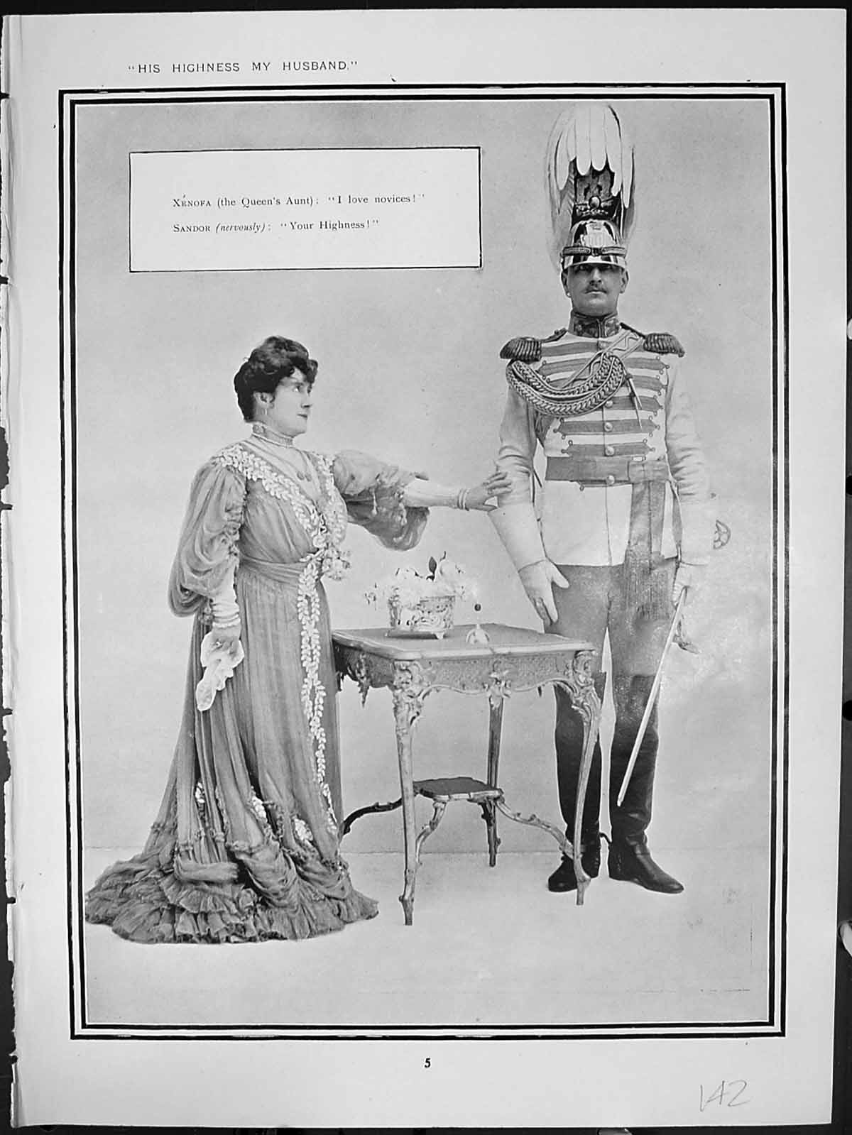 Antique Print His Highness My Husband Xenofa Sandor Chamberlain Akerman May
