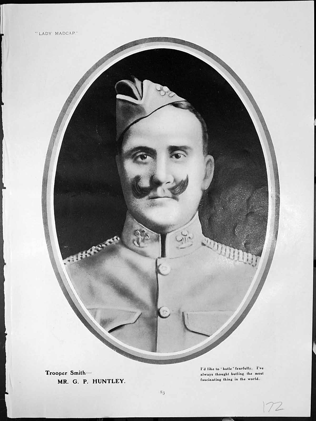Old Lady Madcap Trooper Smith G P Huntley Posh Jenkins Bill Stratford