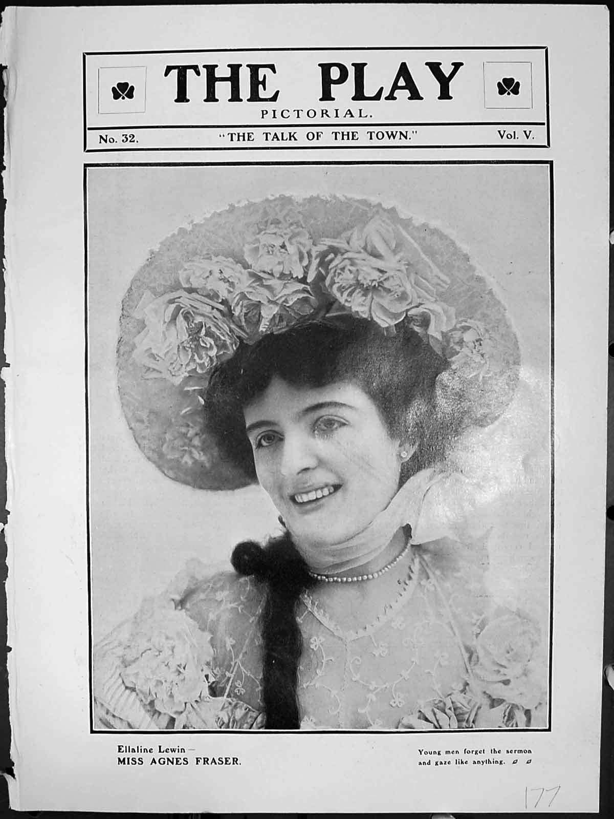 Antique Print Talk Town Ellaline Lewin Agnes Fraser Little Chauffeur Girls 18th