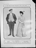 Antique Print Talk Town Arry Biff Madam Modiste Family Heavy Weight Sister 19th