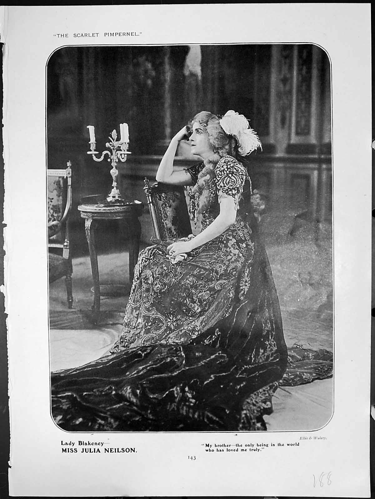 Old Scarlet Pimpernel Lady Blakeney Julia Neilson Suzanne A Ffoulkes Victorian