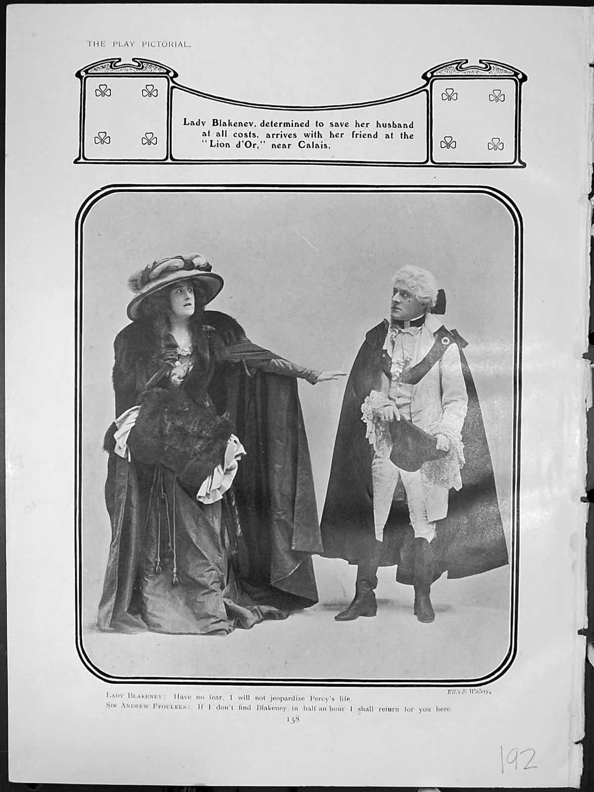 Antique Old Print Scarlet Pimpernel Lion D'Or Calais Armand St Just Chauvelin