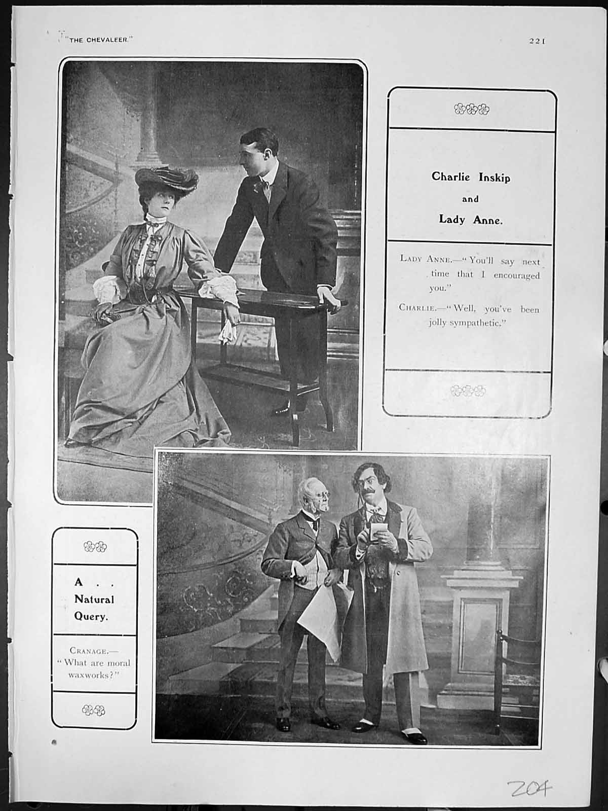 Old Chevaleer Charlie Inskip Lady Anne Lord Birdlips Opinion Ideas Fe