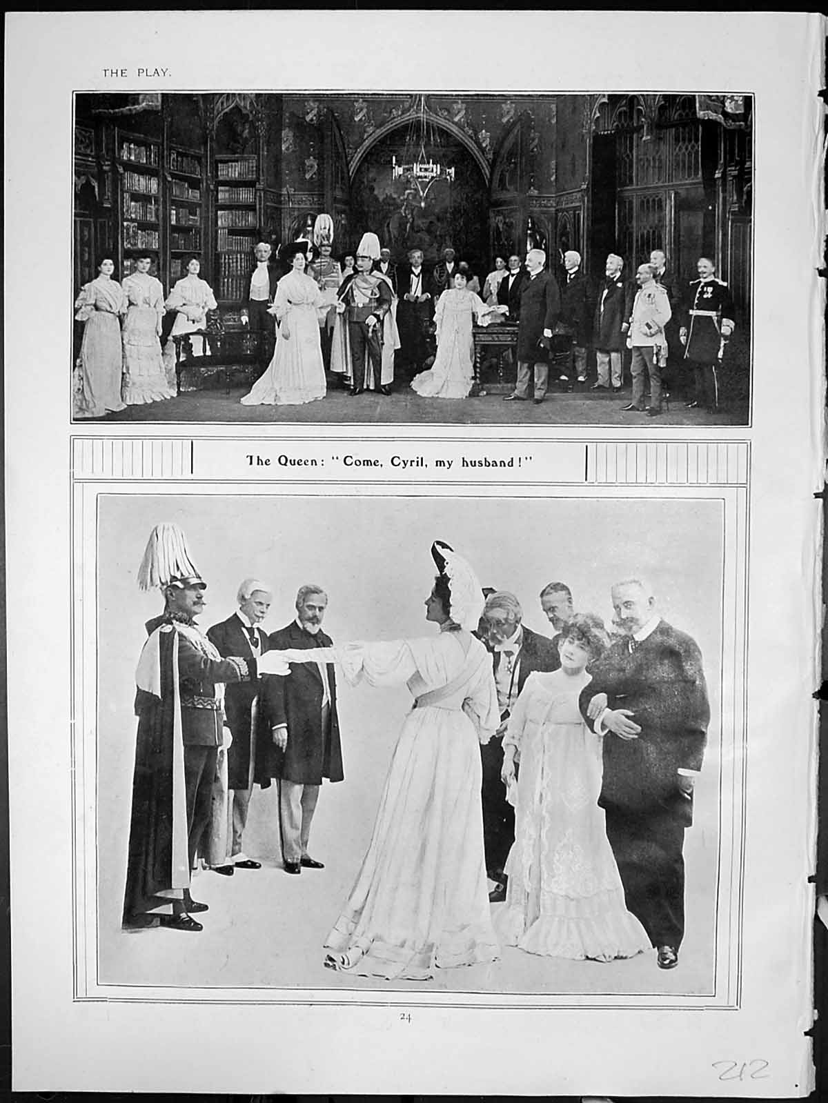 Old Print His Highness My Husband Queen President Ministers Prince Cyril