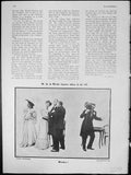 Antique Old Print Lady Flirt M De La Roche Knows When Be Off Monkey Dismissed