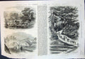 Old Japan Mountain Pass Fizen Takiwa Hot Sulphur Baths Stone Bridge18 19th
