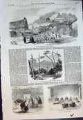 Old Japan Street Hakodade Funeral Procession Onboard Winchester 1856 Victorian