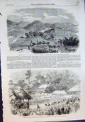 Old Attack Braves Canton Foot Race Canton Coolies Military Train 1858 Victorian