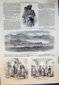 Antique Print Bunder Deelum Persian Gulf Kundey Ras Guicowar Goojerat 1857 19th