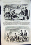 Antique Old Print War China Wounded On Board Hercules New Year Presents 1858