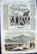 Old British Forces Talien Wan Purchasing Eggs Fowls Sikh Horses 1860 Victorian