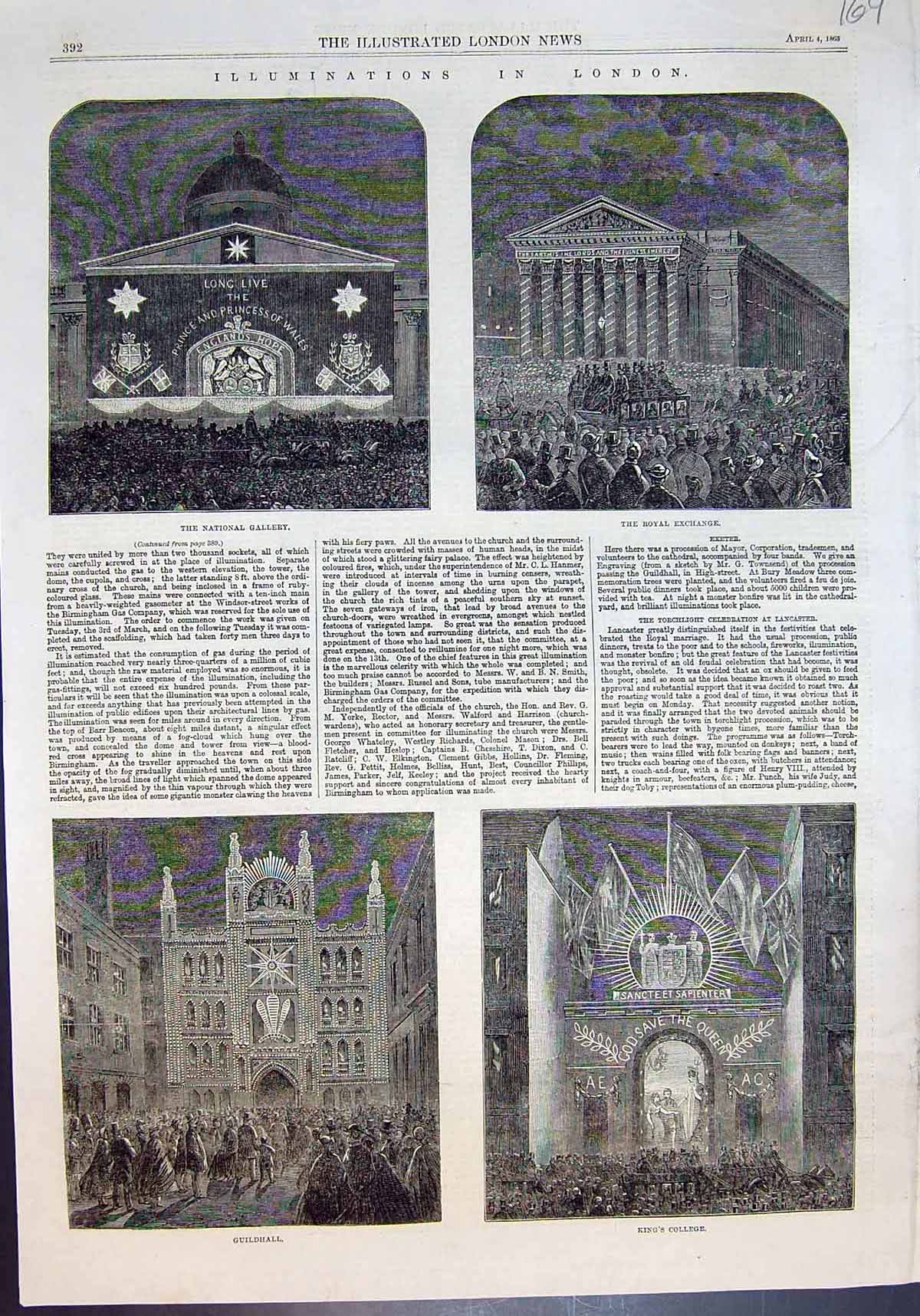 Old Illuminations London National Gallery Royal Exchange Guildhall186 Victorian