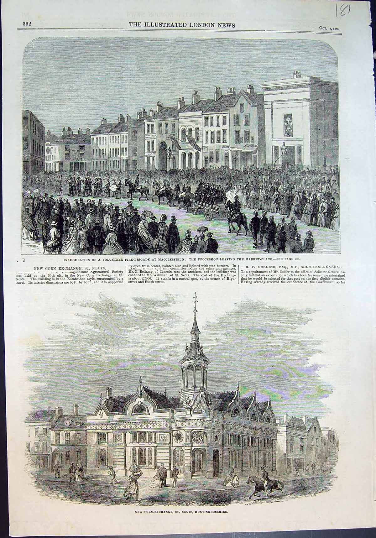 Old Volunteer Fire Brigade Macclesfield New Corn Exchange St Neots 18 19th